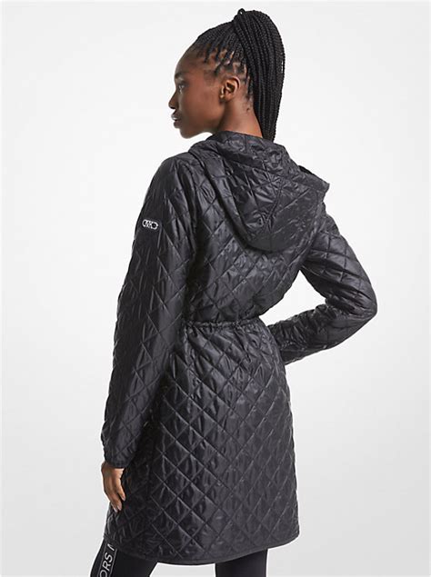 michael kors missy down filled|Quilted Satin Ciré Hooded Anorak .